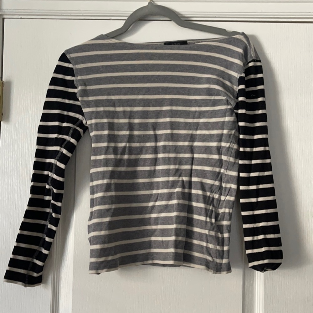 J.Crew Two-tone striped top